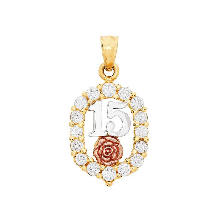 Religious Jewelry Womens White Cubic Zirconia Pendant