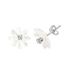 Itsy Bitsy&trade; Sterling Silver Flower Crystal Earrings