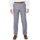 Jf J.ferrar Blue Stretch Sheenskin Suit Pant Stretch Classic Fit Suit Pants