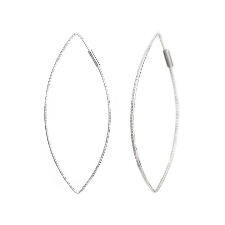 A.n.a Silver-tone Long Hoop Earrings