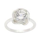 Sparkle Allure Womens Clear Diamond Accent Silver Over Brass Cocktail Ring