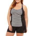 Nike Stripe Tankini Swimsuit Top-plus
