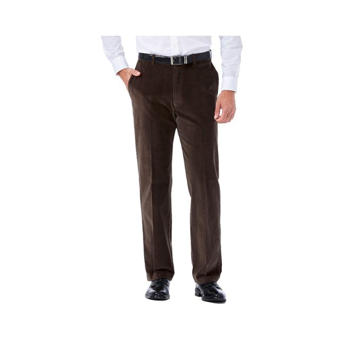 Haggar Classic-fit Flat-front Corduroy Pants