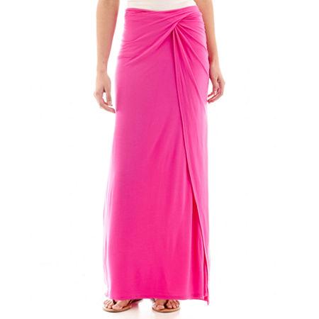 Bisou Bisou Twist-front Maxi Skirt