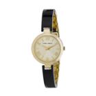 Laura Ashley Womens Black/gold Resin Link Watch La31002bk