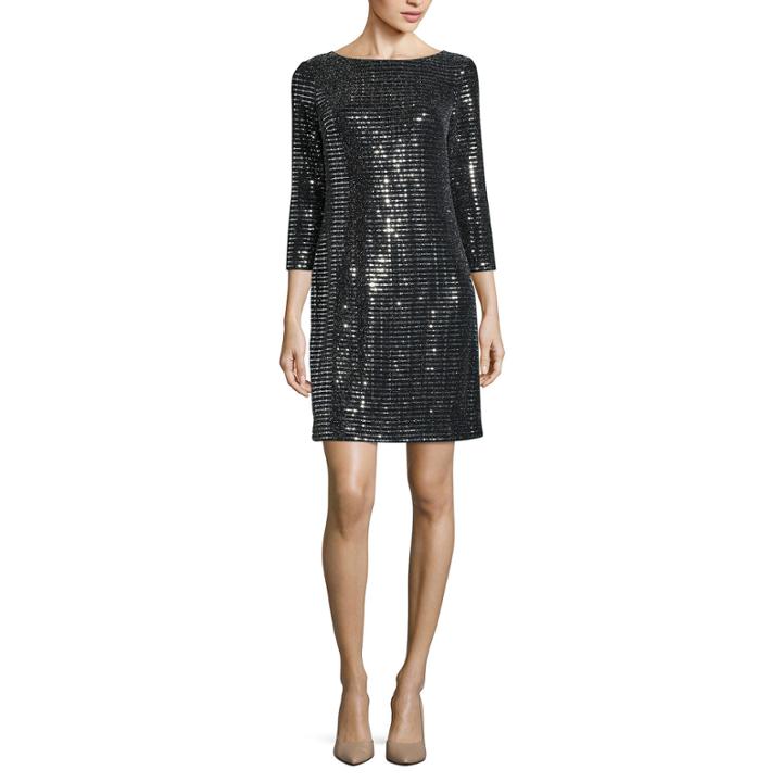 Jessica Howard 3/4 Sleeve Shift Dress