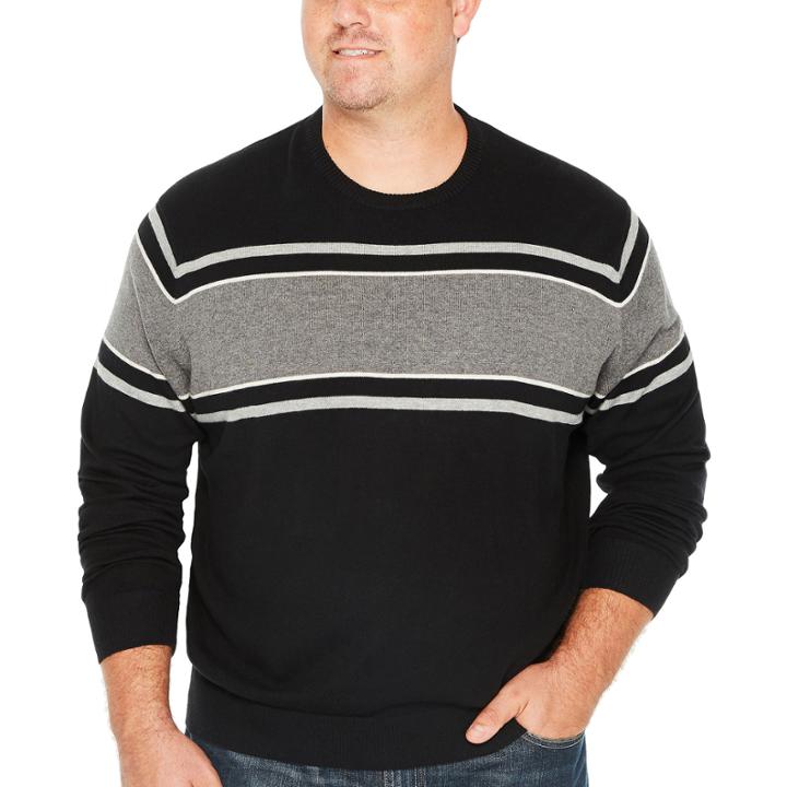 Izod Crew Neck Long Sleeve Pullover Sweater - Big And Tall