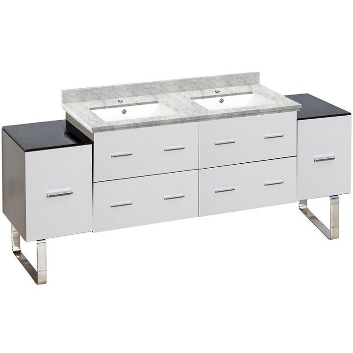 74-in. W 17-in. D Modern Plywood-melamine Vanity Base Set Only In White