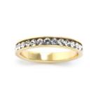 Sparkle Allure Womens Clear 14k Gold Over Brass Eternity Band