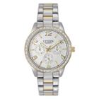 Citizen Womens Two-tone Crystal-accent Chronograph Watch Ed8124-53a