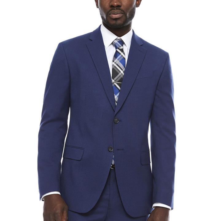 Jf Blue Micro Check Jacket-slim