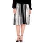 Worthington Solid Woven Pleated Skirt Plus