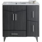 35.5-in. W Floor Mount Dawn Grey Vanity Set For 3h8-in. Drilling