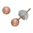 14k Rose Gold 4mm Stud Earrings