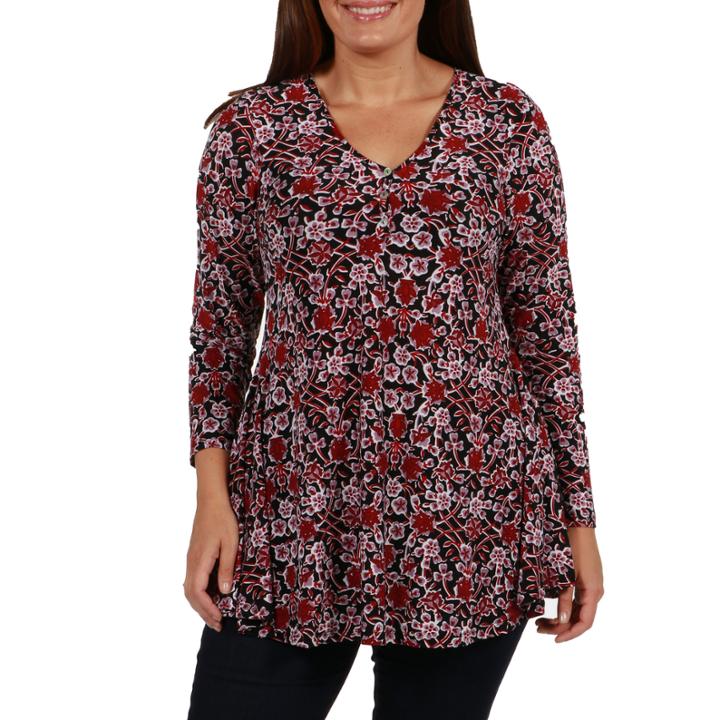 24/7 Comfort Apparel Woodside Tunic Top - Plus