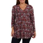 24/7 Comfort Apparel Woodside Tunic Top - Plus
