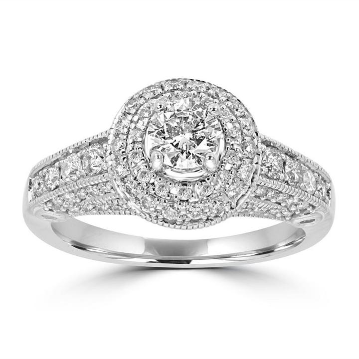 Womens 1 1/5 Ct. T.w. Diamond White Engagement Ring