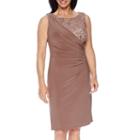 R & M Richards One-shoulder Lace Sheath Dress