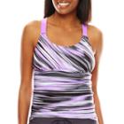 Zeroxposur Static Wide-strap Tankini Swim Top