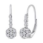 Diamond Blossom 1/4 Ct. T.w. Diamond Cluster Sterling Silver Earrings
