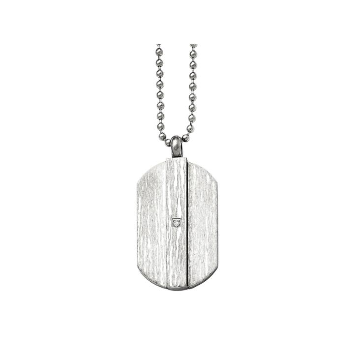 Mens Cubic Zirconia Stainless Steel Pendant