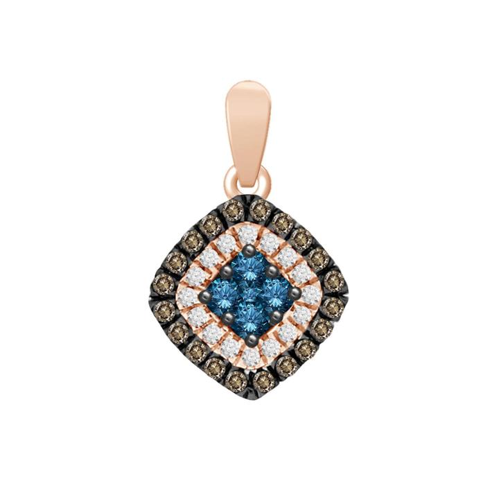 Womens 5/8 Ct. T.w. White Diamond 10k Gold Pendant Necklace