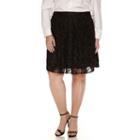 Worthington Pleated Floral A-line Skirt - Plus