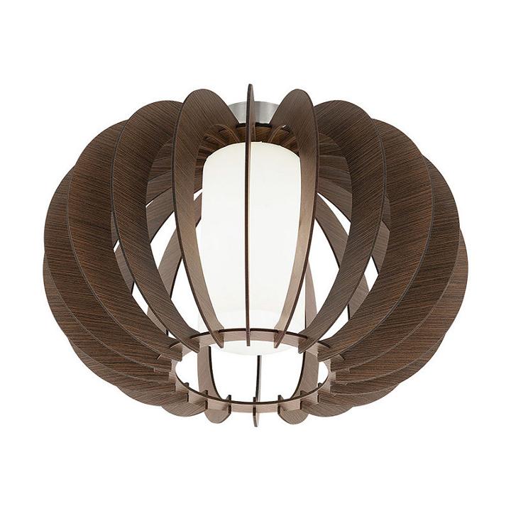 Eglo Stellato Iii 1-light 16 Inch Dark Brown Semiflush Mount Ceiling Light