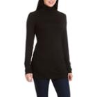Larry Levine L/s Turtle Neck W/ Ruched Waist