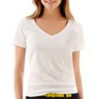 Stylus&trade; Short-sleeve V-neck Slub T-shirt