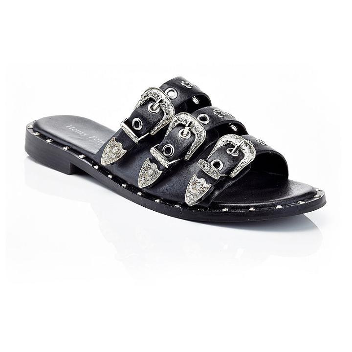 Henry Ferrera Motive-100/black Womens Flat Sandals