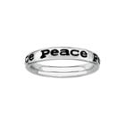 Personally Stackable Sterling Silver Peace Stackable Ring