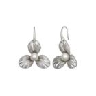 Cultured Freshwater Pearl Sterling Silver Flower Earring