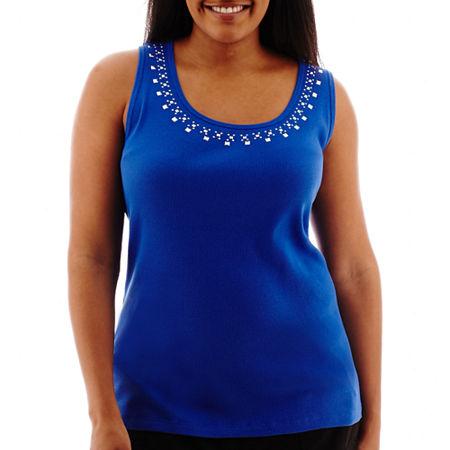 St. John's Bay Embellished Tank Top - Plus
