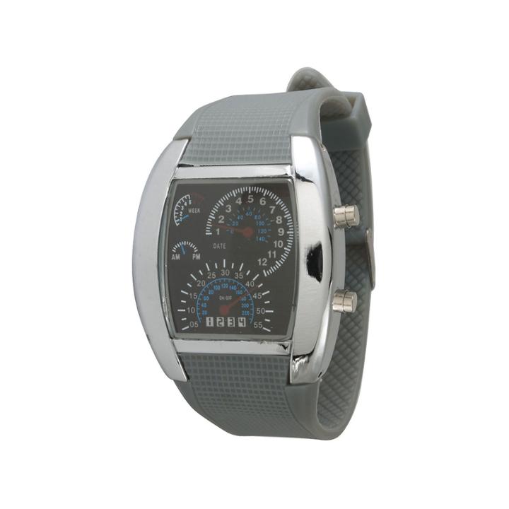 Olivia Pratt Mens Grey Silicone Digital Watch 8144grey
