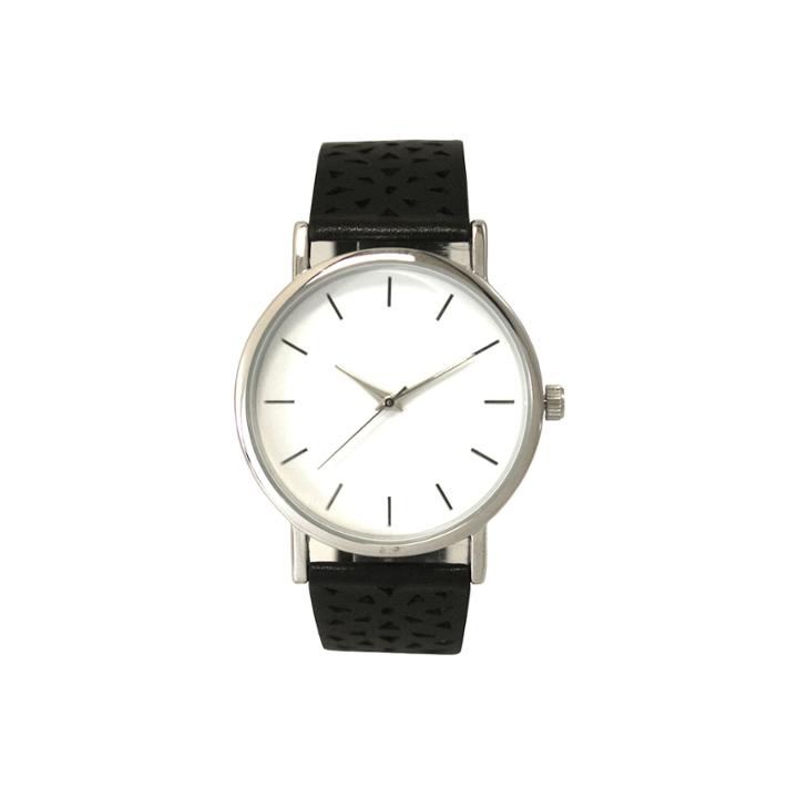Olivia Pratt Laser Cut Womens Black Strap Watch-16346
