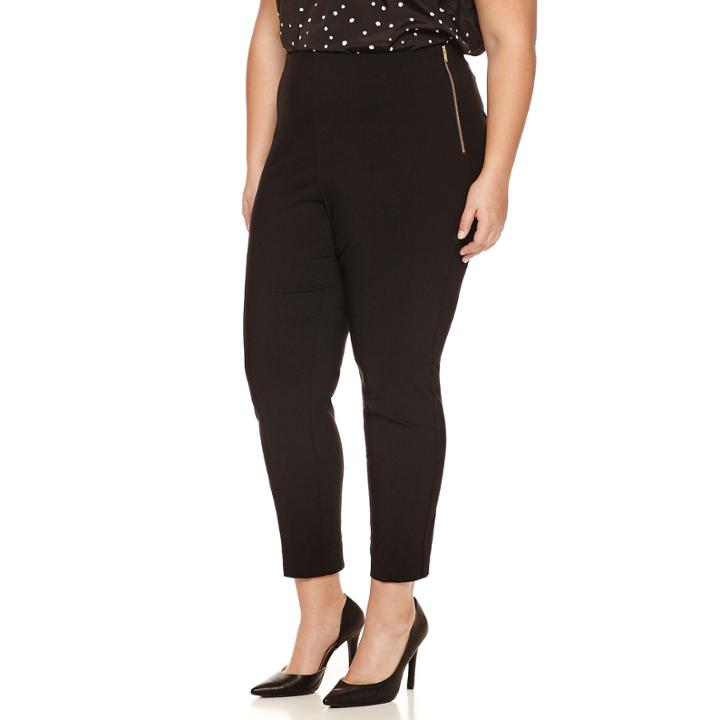 Worthington Side Zip Slim Pants - Plus