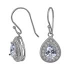 Sparkle Allure&trade; Cubic Zirconia Silver-plated Teardrop Earrings