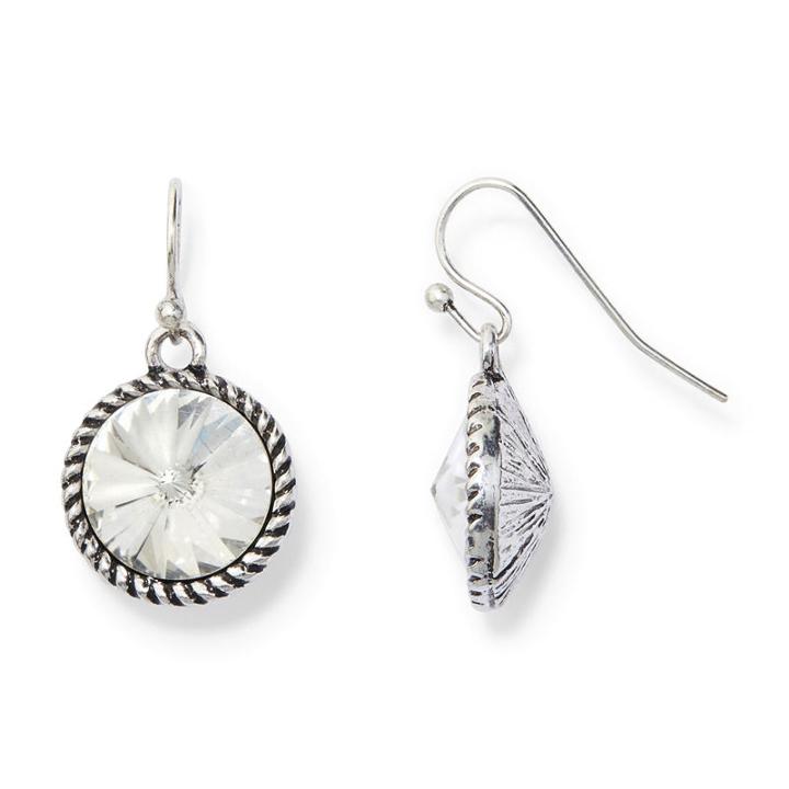 Aris By Treska Crystal Drop Earrings