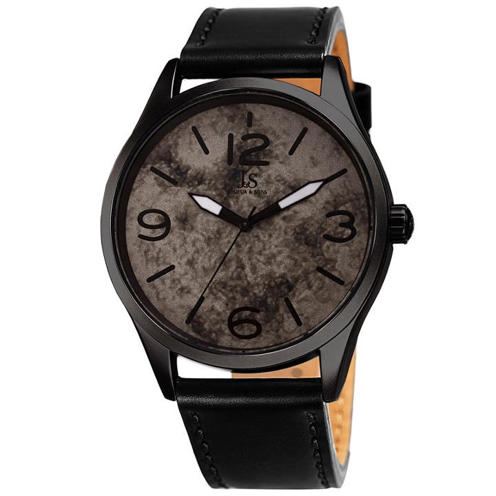 True Brands Mens Black Strap Watch-j-144bk