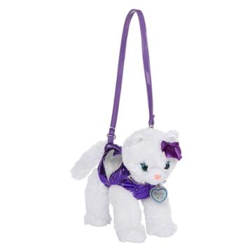 Poochie & Co. Metallic Glitter Heart Cat Shoulder Bag
