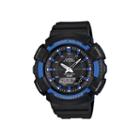Casio Mens Blue Bezel Black Strap Solar Sport Watch Ads800wh-2a2