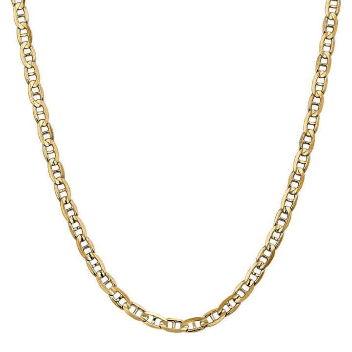 14k Gold Solid Anchor 20 Inch Chain Necklace