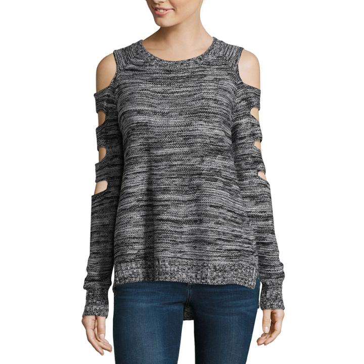Arizona Cut Out Shoulder Sweater-juniors