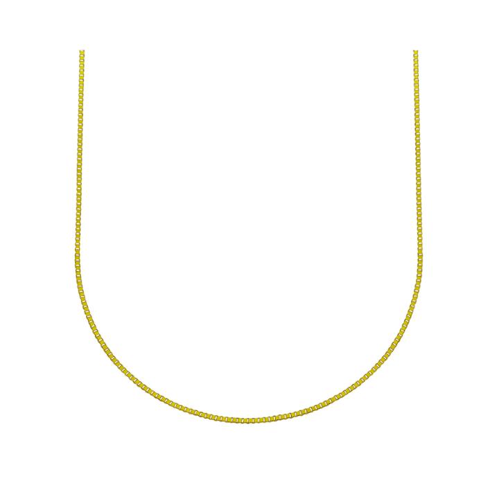 Made In Italy 18k Yellow Gold Box Chain Necklace