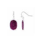 Sparkle Allure Purple Silver Over Brass Drop Earrings