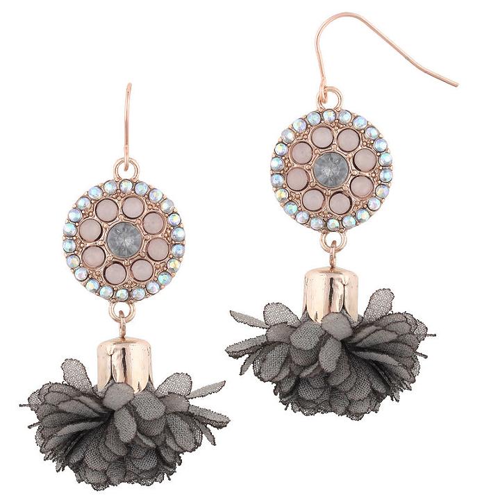Decree Multi Color Brass Drop Earrings