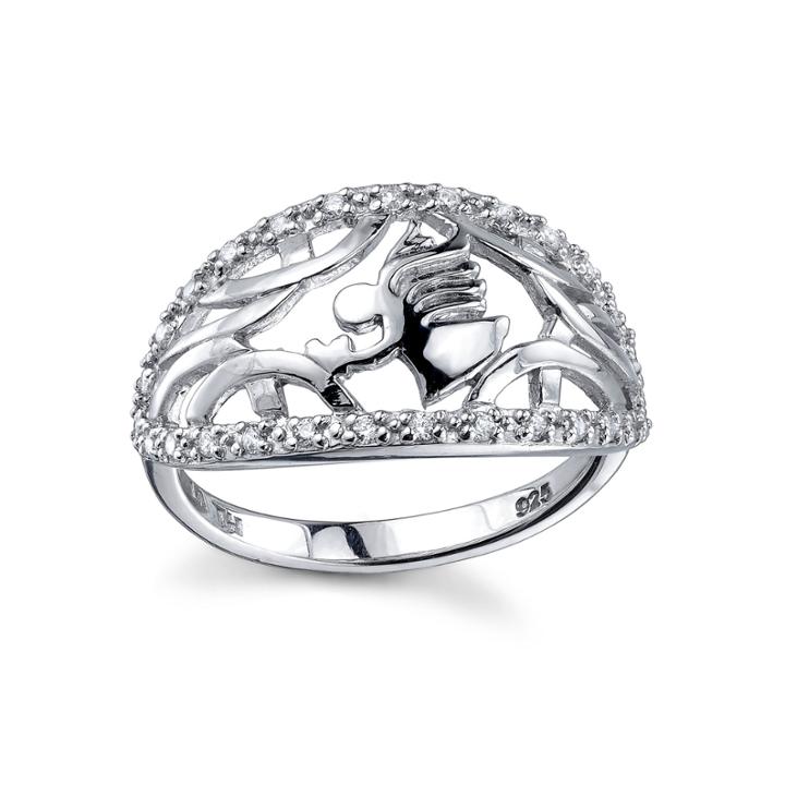 Inspired Moments Womens White Cubic Zirconia Band