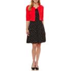 Robbie Bee Elbow Sleeve Jacket Dress-petites