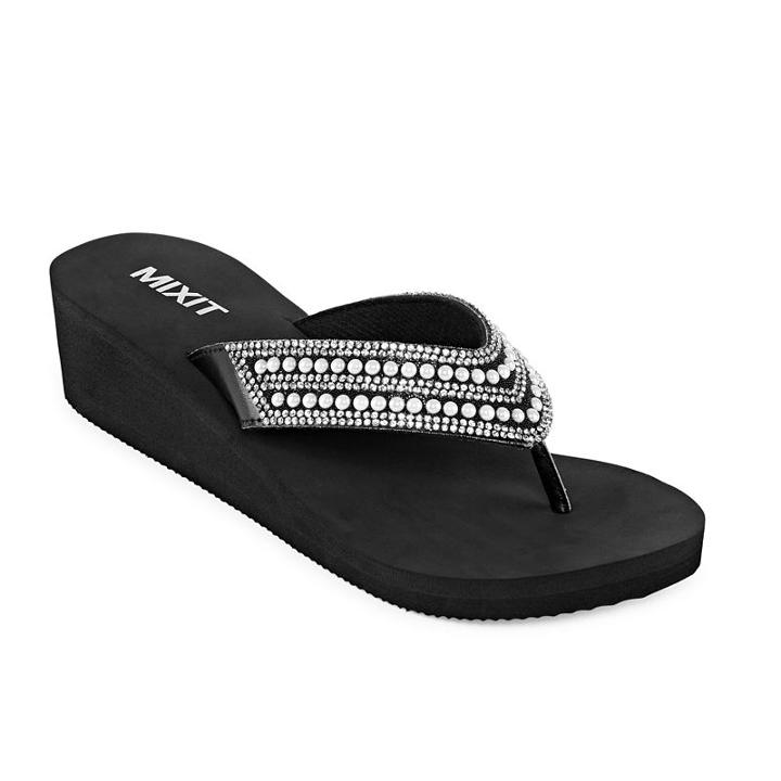 Mixit Pearl Wedge Flip-flops